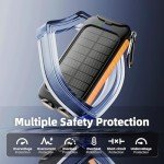 Solar Power Bank 49800mAh for Outdoor Adventures