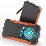 20000mAh Solar Power Bank with Dual Flashlight