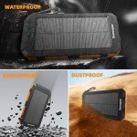 Durecopow 20,000mAh Solar Power Bank Charger