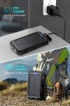 Solar Power Bank with Flashlight, 36800mAh Capacity