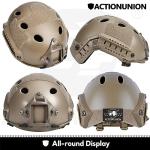 ACTIONUNION Airsoft Helmet Basic Set PJ Type Tactical Paintball Helmet (Medium, Tan)