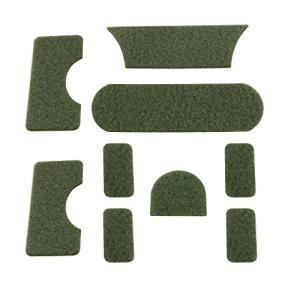 Ruiwaer 9PCS Helmet Back Adhesive Strong Adhesive DIY Tactical Ballistic MH Fast Helmet Patch Hook Sticker, Army Green