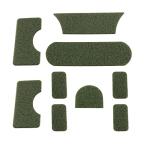 Ruiwaer 9PCS Helmet Back Adhesive Strong Adhesive DIY Tactical Ballistic MH Fast Helmet Patch Hook Sticker, Army Green