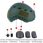 LOOGU Fast BJ Base Jump Tactical Helmet for Airsoft with 12-in-1 Headwear