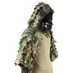 ROCOTACTICAL Sniper Ghillie Viper Hood with 3D Laser-cut leaves, Tactical Ghillie Suit Foundation for Wargame, Hunting, Airsoft, Sniper Coat