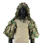 ROCOTACTICAL Sniper Ghillie Viper Hood with 3D Laser-cut leaves, Tactical Ghillie Suit Foundation for Wargame, Hunting, Airsoft, Sniper Coat