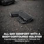 Bravo Concealment Holster for Glock 19/17 with Surefire X300 UA-UB - Outside-The-Waistband Holster with Solid Locking Retention