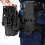 VCQIEO QLS Quick Locking System Kits with 2" Mid/Low Ride Belt Loop Adapter, Drop Leg Holster Platform, Qls Fork and Duty Receiver Plate 19 22 & Elastic Leg Strap, Black