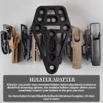 Holster Adapter, Cross Platform Conversion Kit, Molle Ride Holsters Mount, for Safari Series/Hawk Omnivore Holster/Drop Leg Platform/T-Series/Serpa Systems, Double-Sided Use (Billet Aluminum Modular)