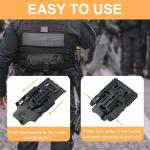 VCQIEO QLS Quick Locking System Kits with 2" Mid/Low Ride Belt Loop Adapter, Drop Leg Holster Platform, Qls Fork and Duty Receiver Plate 19 22 & Elastic Leg Strap, Black