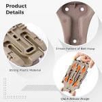 WGLILO QLS Quick Locking System Kit with 2" Mid/Low Ride Belt Loop Adapter, Drop Leg Holster Platform, QLS Fork and Duty Receiver Plate 22 19 & Elastic Leg Strap, Tan