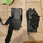 VCQIEO QLS Quick Locking System Kits with 2" Mid/Low Ride Belt Loop Adapter, Drop Leg Holster Platform, Qls Fork and Duty Receiver Plate 19 22 & Elastic Leg Strap, Black