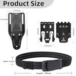 VCQIEO QLS Quick Locking System Kits with 2" Mid/Low Ride Belt Loop Adapter, Drop Leg Holster Platform, Qls Fork and Duty Receiver Plate 19 22 & Elastic Leg Strap, Black