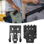 VCQIEO QLS Quick Locking System Kits with 2" Mid/Low Ride Belt Loop Adapter, Drop Leg Holster Platform, Qls Fork and Duty Receiver Plate 19 22 & Elastic Leg Strap, Black