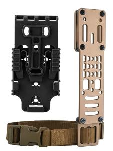 EralcNa Tactical Modular Holster Adapter with QLS kit, Drop Leg Holster Platform with Leg Strap Police Gear,tan