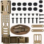 Drop Leg Holster Adapter Duty Belt Accessories for QLS Kit, Modular Holster Adapter with Thigh Strap Airsoft Tactical Gear, Compatible for Safariland QLS/G-Code/Blackhawk (Tan)