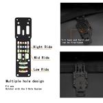 Universal Belt Loop Adapter Expansion Board Mid-Low Ride Holster Platform Adapter with Locking Fork and Receiver Plate, Adjustable Multi-Angle Hole Position with Thigh Fixation Strap (Black)