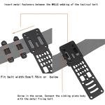Universal Belt Loop Adapter Expansion Board Mid-Low Ride Holster Platform Adapter with Locking Fork and Receiver Plate, Adjustable Multi-Angle Hole Position with Thigh Fixation Strap (Black)