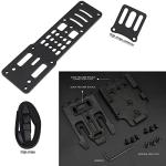 Universal Belt Loop Adapter Expansion Board Mid-Low Ride Holster Platform Adapter with Locking Fork and Receiver Plate, Adjustable Multi-Angle Hole Position with Thigh Fixation Strap (Black)