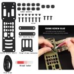 Universal Belt Loop Adapter Expansion Board Mid-Low Ride Holster Platform Adapter with Locking Fork and Receiver Plate, Adjustable Multi-Angle Hole Position with Thigh Fixation Strap (Black)