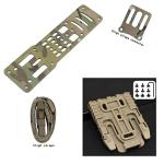 Universal Belt Loop Adapter Expansion Board Mid-Low Ride Holster Platform Adapter with Locking Fork and Receiver Plate, Adjustable Multi-Angle Hole Position with Thigh Fixation Strap (CAMO)