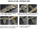 Universal Belt Loop Adapter Expansion Board Mid-Low Ride Holster Platform Adapter with Locking Fork and Receiver Plate, Adjustable Multi-Angle Hole Position with Thigh Fixation Strap (CAMO)