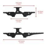 QIRUIMY Holy Warrior Optic Mount Modular Lightweight Elevated Optical Mount For Red Dot Sight At 2.50" Centerline Height For T2/M5 Red Dot Sight and G33/G43 3X Magnifier Scope and PEQ/NGAL Laser Sight