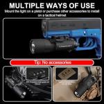 Zhongren X300-A Universal LED Tactical Flashlight 800-Lumen with Replaceable Slot Mount for Pistol and WeaponLight or Helmet ARC Rail (Black)