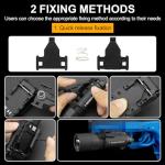 Zhongren X300-A Universal LED Tactical Flashlight 800-Lumen with Replaceable Slot Mount for Pistol and WeaponLight or Helmet ARC Rail (Black)