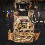 YAKEDA Tactical Vest for Men 1000D Nylon Quick Release Laser-Cutting Modular Vest Lightweight Vest (CP)