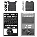 GFIRE Tactical Vest Quick Release Lightweight Vest Adjustable Breathable Weighted Vest for Training