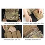 YAKEDA Tactical Training Vest with PALS System - Adjustable Straps Quick-Release Buckle for Hunting (US, Alpha, One Size, Regular, Regular, CP)