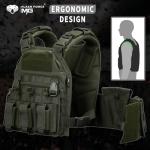 MGFLASHFORCE Tactical Vest Molle Airsoft Vest for Men (Green)