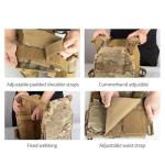 YAKEDA Tactical Training Vest with PALS System - Adjustable Straps Quick-Release Buckle for Hunting (US, Alpha, One Size, Regular, Regular, CP)