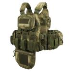 YAKEDA Tactical Training Vest with PALS System - Multi-Pocket Adjustable Straps Quick-Release Buckle for Hunting (US, Alpha, One Size, Regular, Regular, Light Green)