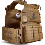 Bolo Defense Tactical Utility Vest – Lightweight Adjustable Quick Release Gear 500D Nylon Vest with Modular Loadout Design for Outdoor & Training Use (Light Brown)