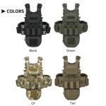 YAKEDA Tactical Training Vest with PALS System - Multi-Pocket Adjustable Straps Quick-Release Buckle for Hunting (US, Alpha, One Size, Regular, Regular, Light Green)