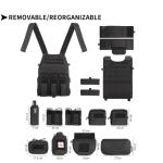 YAKEDA Tactical Training Vest with PALS System - Multi-Pocket Adjustable Straps Quick-Release Buckle for Hunting (US, Alpha, One Size, Regular, Regular, Light Green)