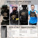 MOLLEQLS Plate Carrier Accessories Tactical Gear Molle Vest Phone Chest Mount Holder Agilite - Fits Screen Size 4.7"-6.7" (Coyote Brown)