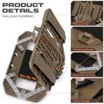 Pitozer Plate Carrier Phone Mount Tactical Phone Holder Molle Vest Accessories for Screen Size 4.7"-6.7"