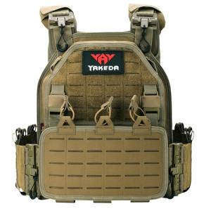 BOMTURN Tactical Vest for Men Quick Release Laser-Cutting Modular Vest for Outdoor
