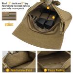 WYNEX Plate Carrier Accessories Tactical Drop Dangler Pouch Sub Abdominal Carrying Kit Bag Hook-Loop Add-on Dump Pouch for Molle Vest,Patch Include