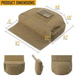WYNEX Plate Carrier Accessories Tactical Drop Dangler Pouch Sub Abdominal Carrying Kit Bag Hook-Loop Add-on Dump Pouch for Molle Vest,Patch Include