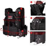 BOMTURN Tactical Vest for Men Quick Release Laser-Cutting Modular Vest for Outdoor