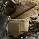 WYNEX Plate Carrier Accessories Tactical Drop Dangler Pouch Sub Abdominal Carrying Kit Bag Hook-Loop Add-on Dump Pouch for Molle Vest,Patch Include