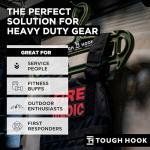 Tough Hanger XL - A Beast of a Hook – USA Made ABS Resin, X-Large | Police Gear, Scuba Gear & Dive BCD – 180-lb Cap Wetsuit DuraResin Hanger with Built in Carry Handle, 1 Black