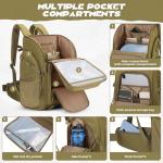 Maelstrom Tactical Backpack for Men, 40L Military Backpack,Water Resistant Assault Pack for Women, 3-Day Bug Out Bag for Hiking, Camping, Gym with Molle System-Khaki