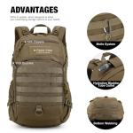 Mardingtop Small Tactical Molle Backpack - 25L Hiking Backpack for Backpacking, Cycling and Biking