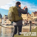 Maelstrom Tactical Backpack for Men, 40L Military Backpack,Water Resistant Assault Pack for Women, 3-Day Bug Out Bag for Hiking, Camping, Gym with Molle System-Khaki