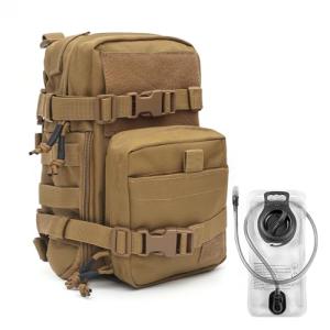 GZ XINXING Tactical Hydration Backpack, Outdoor Water Backpack Carrier Pack for Vest Backpack, Holds 1.5L Water Bladder, Mini MOLLE Tactical Backpack for Hiking, Biking, Running, Climbing